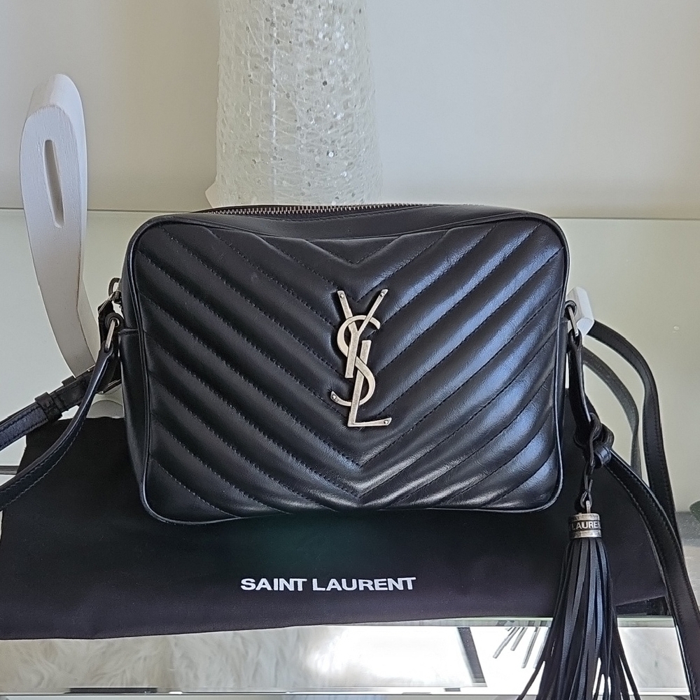 Saint Laurent Chevron Quilted Leather Bag